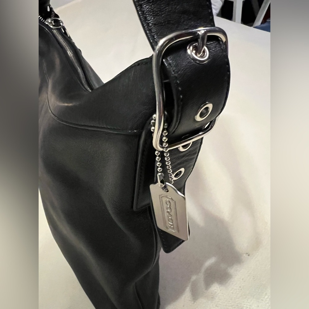 COACH 9188 Authentic Vintage Legacy Soho Hobo Black Leather Crossbody Purse - Picture 2 of 10